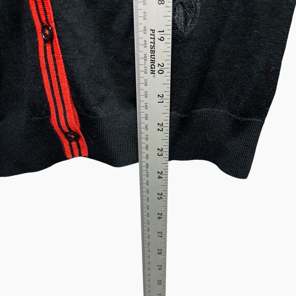 Maje Striped-trim Wool‎ Cardigan In Black Women’s Size 1 (Small) - Picture 9 of 10